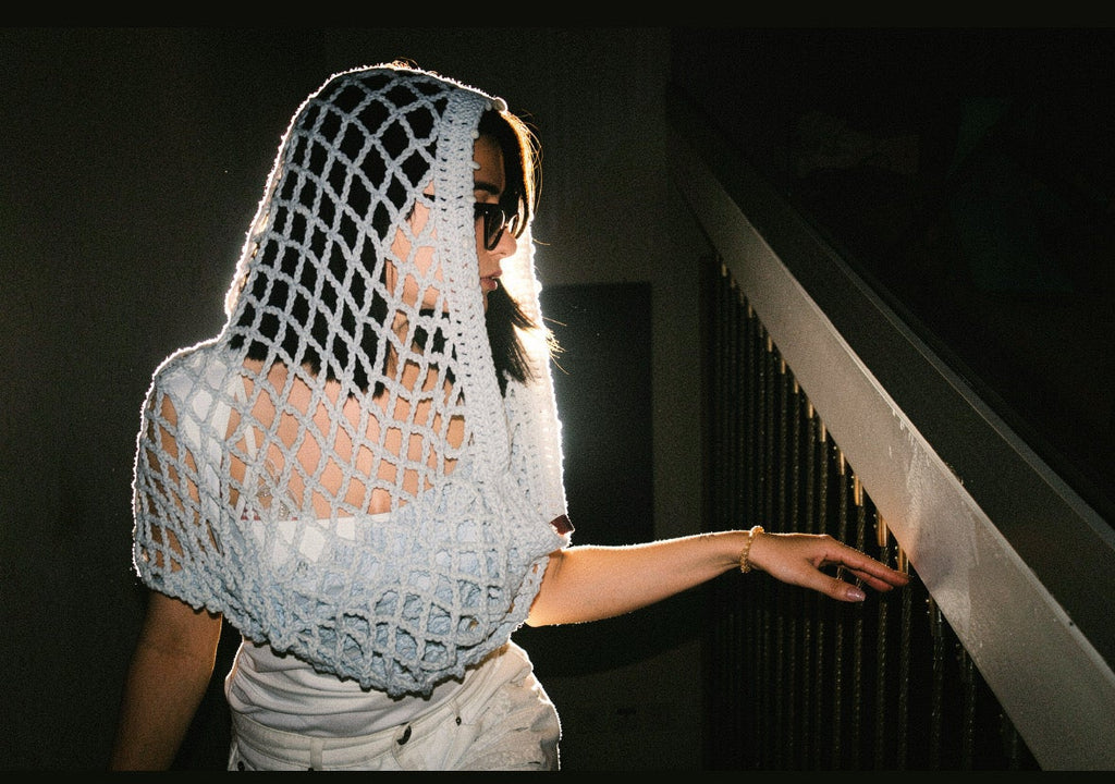Baby Blue Rave Hood