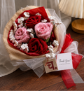Crochet Glass Rose Bouquet