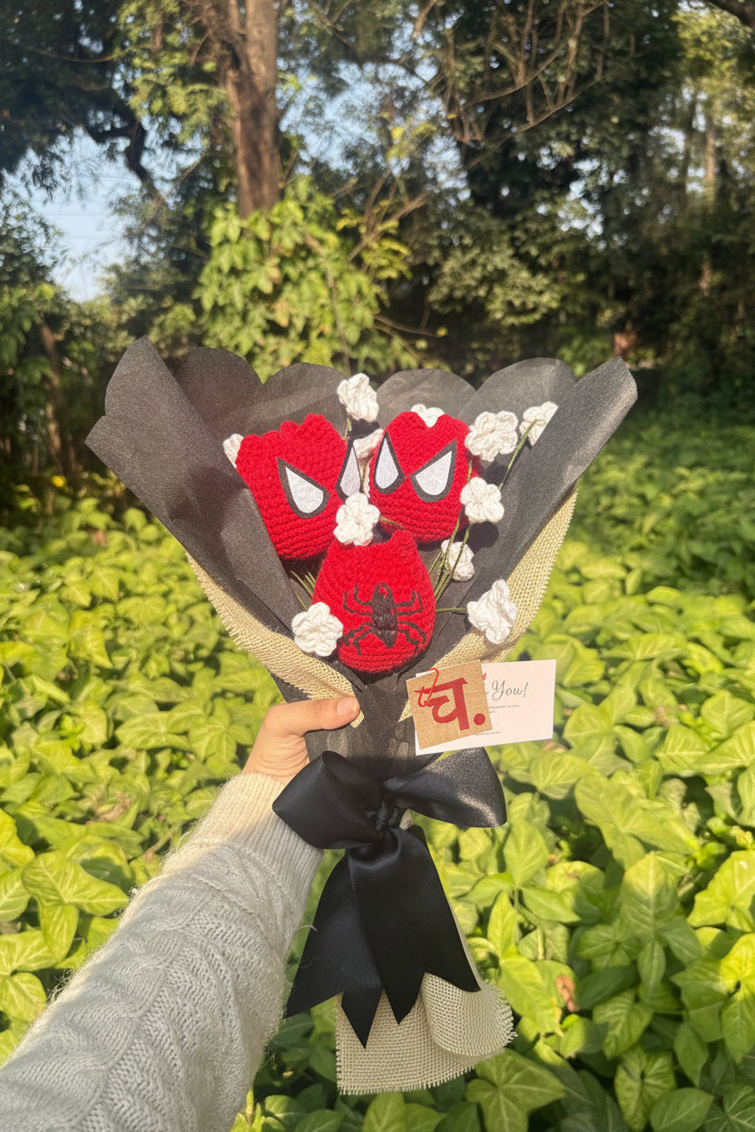 Spiderman Crochet Bouquet